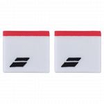 Babolat Logo Wristband 2x White / Strike Red